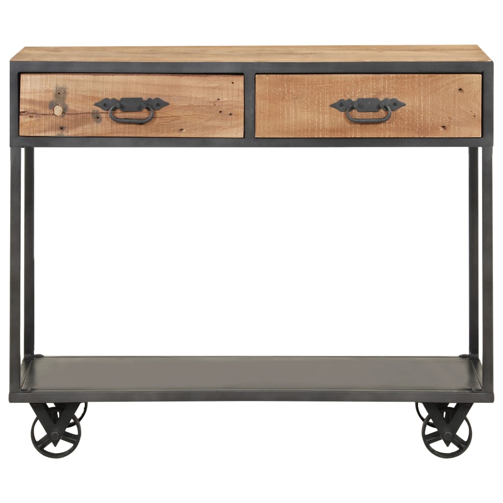 Tavolo Consolle 90x35x74cm in Legno Massello di Recupero | homemem39