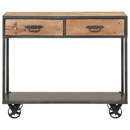 Tavolo Consolle 90x35x74cm in Legno Massello di Recupero