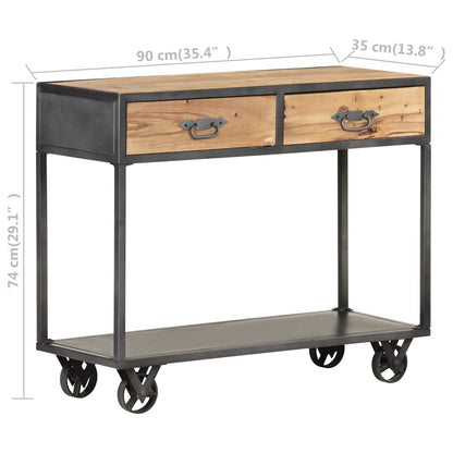 Tavolo Consolle 90x35x74cm in Legno Massello di Recupero | homemem39