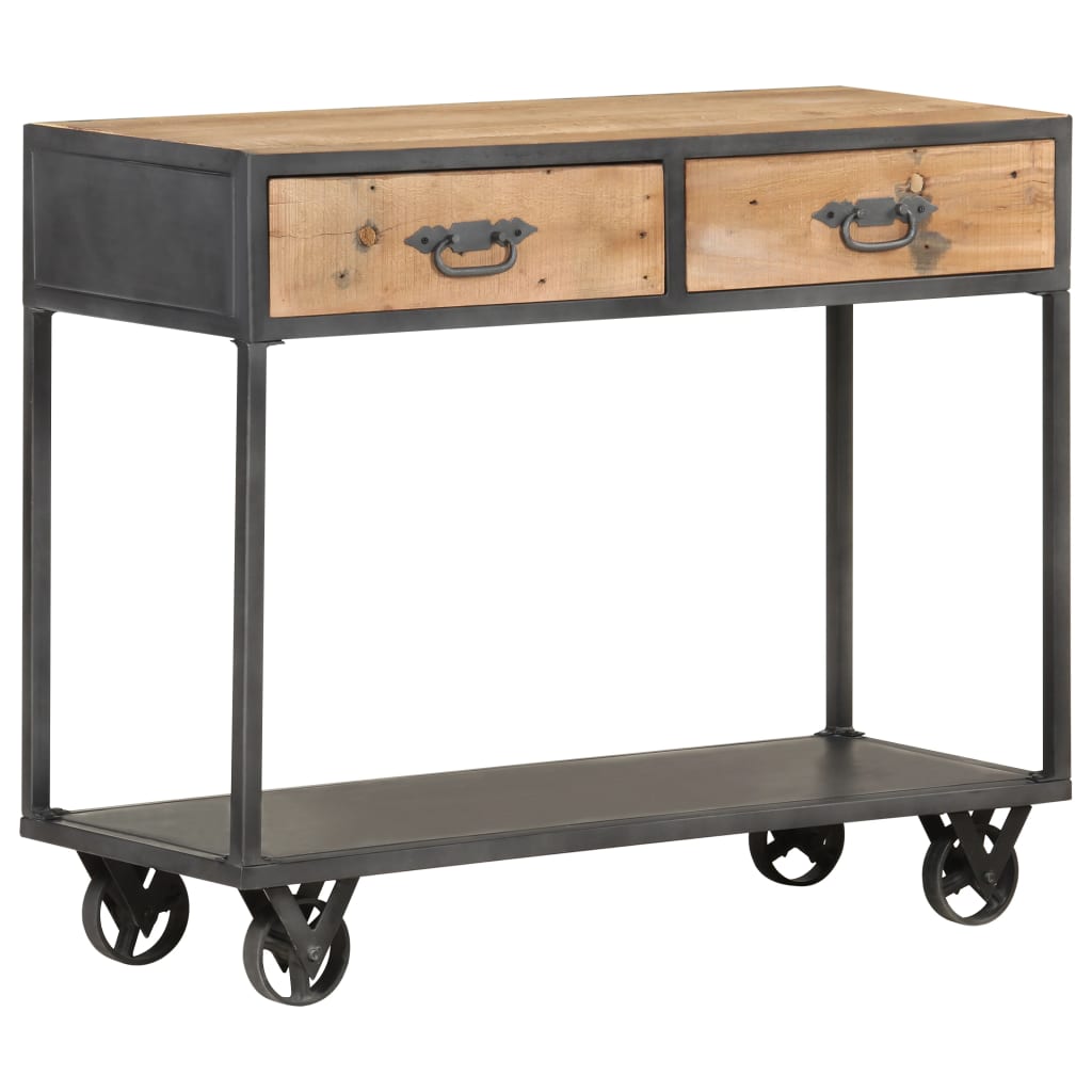 Tavolo Consolle 90x35x74cm in Legno Massello di Recupero | homemem39