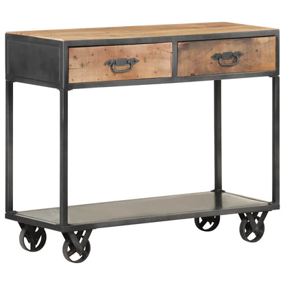 Tavolo Consolle 90x35x74cm in Legno Massello di Recupero