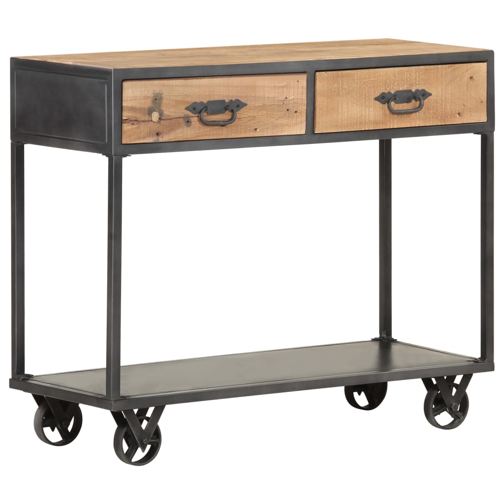 Tavolo Consolle 90x35x74cm in Legno Massello di Recupero | homemem39