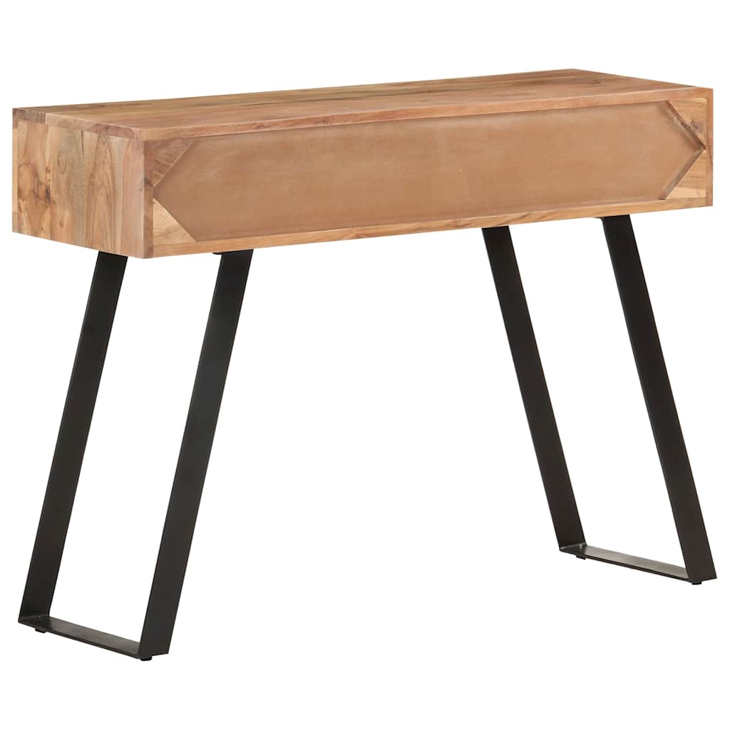 Tavolo Consolle 100x35x76cm in Massello d'Acacia con Bordi Vivi
