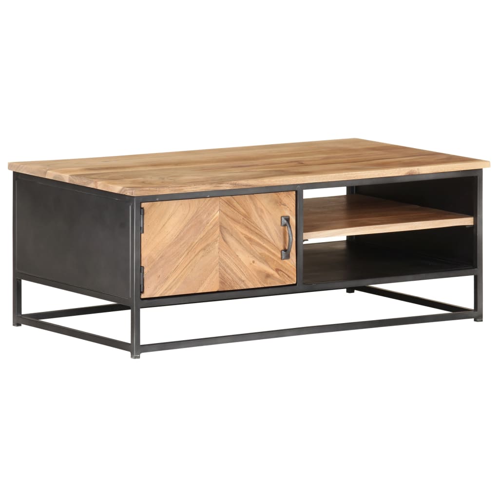 Tavolino da Salotto 90x50x35 cm in Massello di Acacia | homemem39
