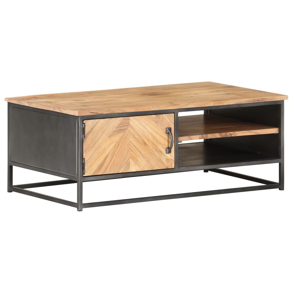 Tavolino da Salotto 90x50x35 cm in Massello di Acacia | homemem39