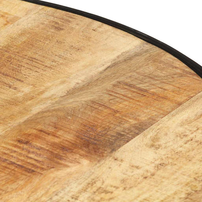 Tavolino Nero 68x68x36 cm in Legno Massello di Mango Grezzo | homemem39