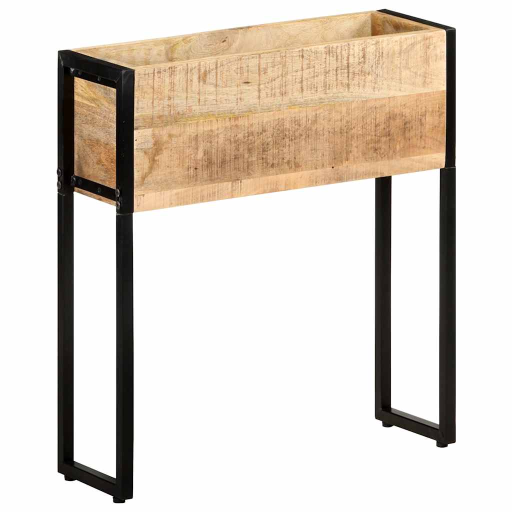 Fioriera 60x20x68 cm in Legno di Mango Grezzo