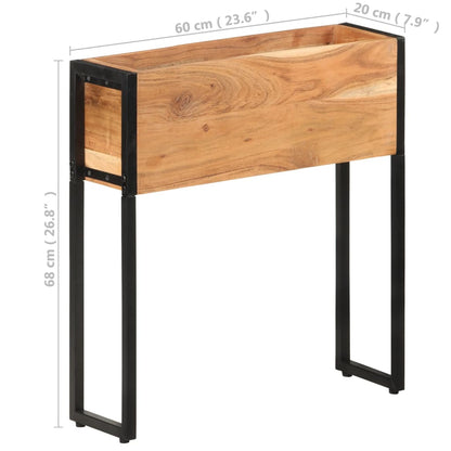 Fioriera 60x20x68 cm in Legno Massello di Acacia | homemem39