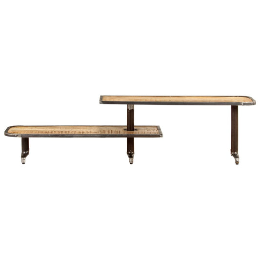 Mobile Porta TV 160x30x40 cm in Legno Massello di Mango - homemem39