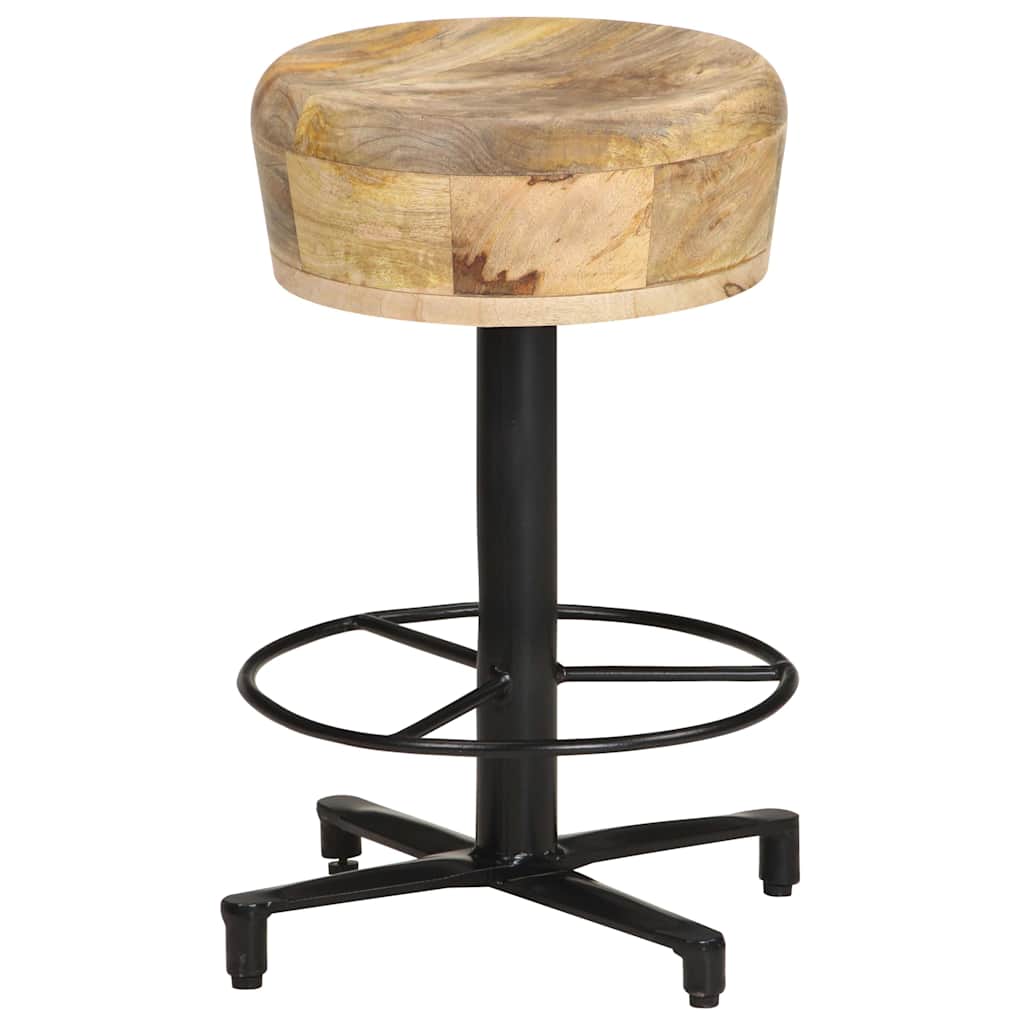 Sgabelli da Bar 2 pz 52 cm in Legno Massello di Mango