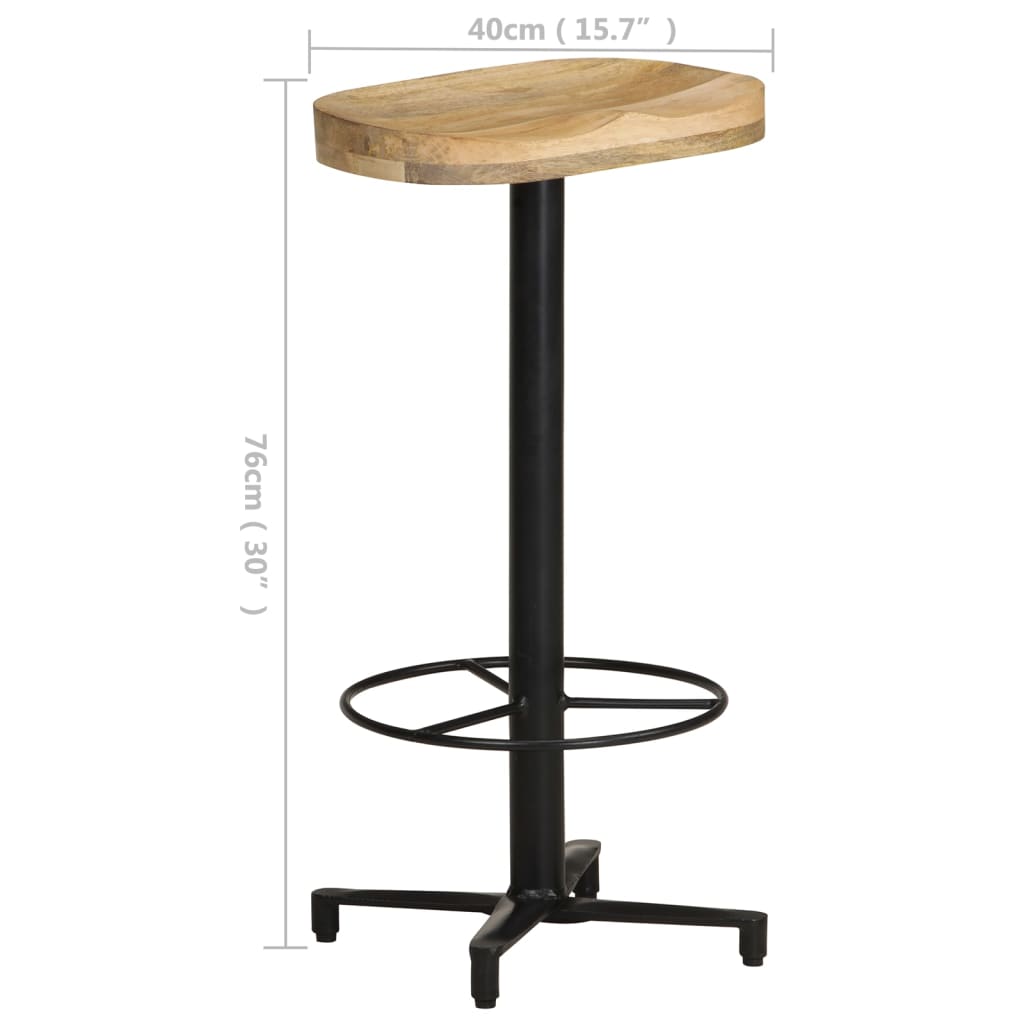 Sgabelli da Bar 2 pz 76 cm in Legno Massello di Mango | homemem39