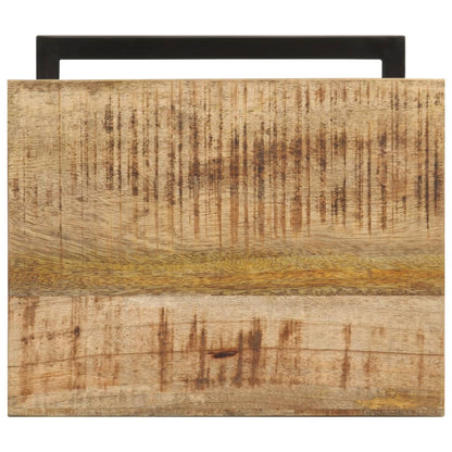 Tavolini Laterali 2 pz 31,5x24,5x64,5 cm Legno di Mango Grezzo | homemem39