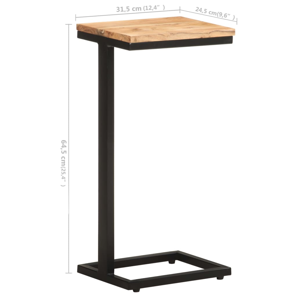 Tavolini Laterali 2 pz 31,5x24,5x64,5 cm Massello d'Acacia | homemem39
