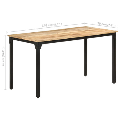 Tavolo da Pranzo 140x70x76 cm in Legno di Mango Grezzo | homemem39