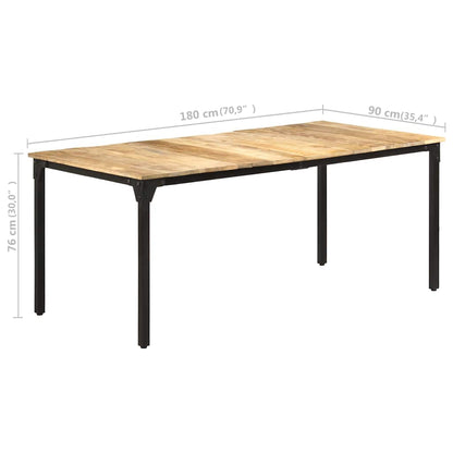 Tavolo da Pranzo 180x90x76 cm in Legno di Mango Grezzo | homemem39