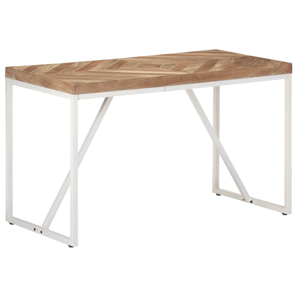 Tavolo da Pranzo 120x60x76 cm Legno Massello di Acacia e Mango - homemem39