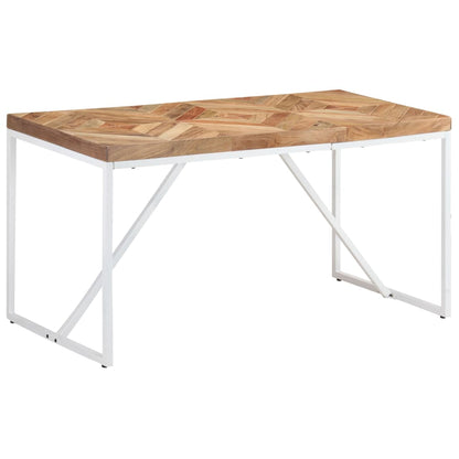 Tavolo da Pranzo 140x70x76 cm in Legno Massello Acacia e Mango | homemem39