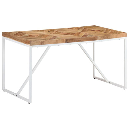 Tavolo da Pranzo 140x70x76 cm in Legno Massello Acacia e Mango | homemem39