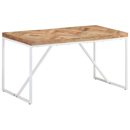 Tavolo da Pranzo 140x70x76 cm in Legno Massello Acacia e Mango | homemem39