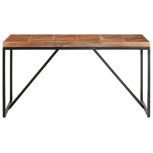 Tavolo da Pranzo 140x70x76 cm in Legno Massello Acacia e Mango