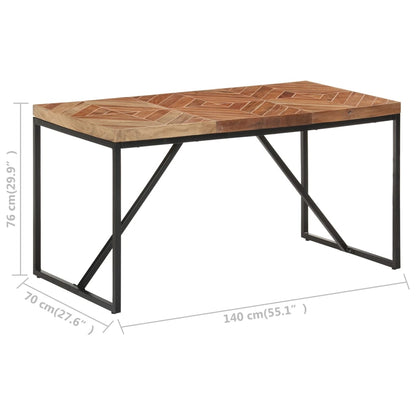 Tavolo da Pranzo 140x70x76 cm in Legno Massello Acacia e Mango | homemem39