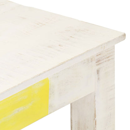 Tavolino da Salotto Bianco 110x60x45 cm in Massello di Mango | homemem39