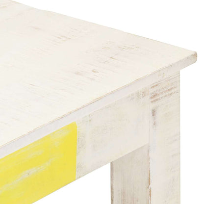 Tavolino da Salotto Bianco 110x60x45 cm in Massello di Mango