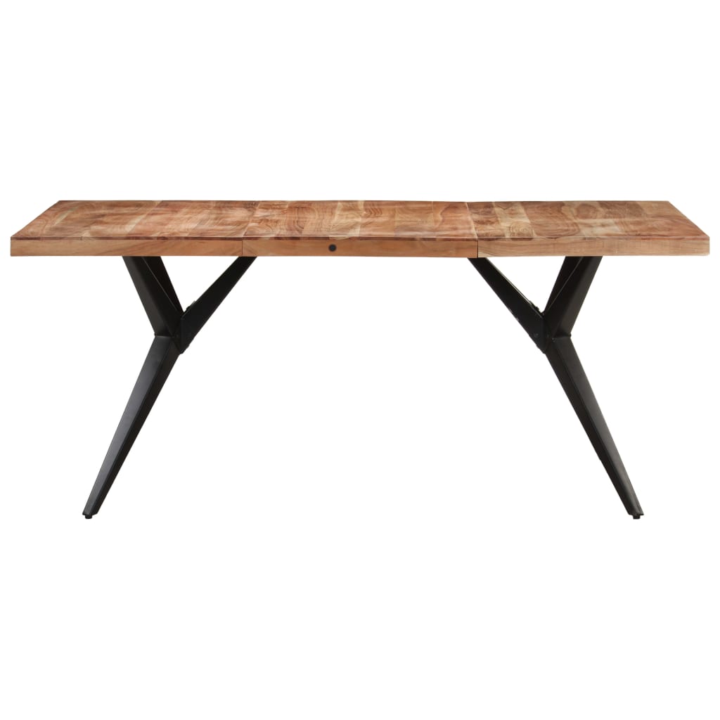 Tavolo da Pranzo 160x80x76 cm in Legno Massello di Acacia