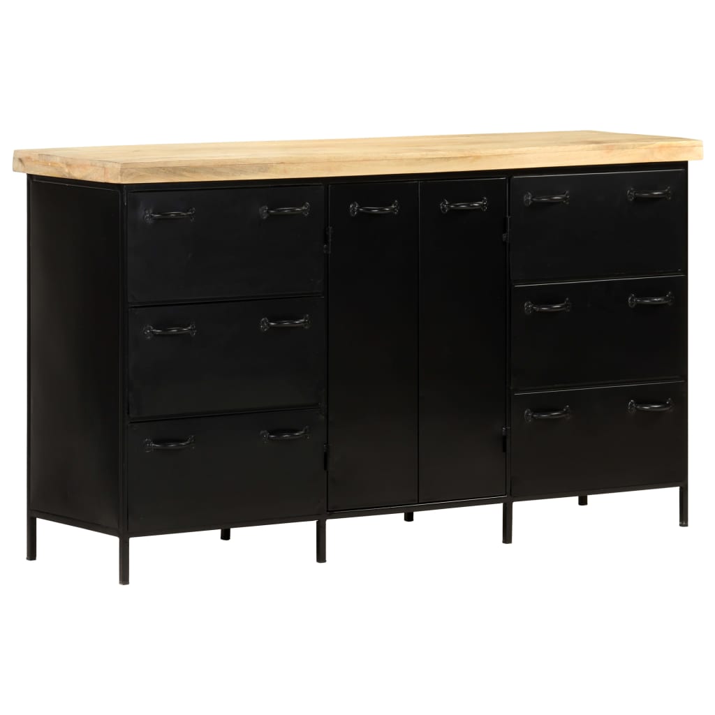 Credenza 140x38x76 cm in Legno di Mango Grezzo