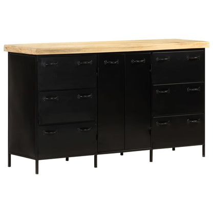 Credenza 140x38x76 cm in Legno di Mango Grezzo