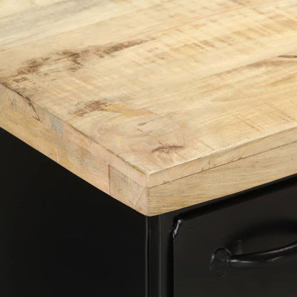 Credenza 140x38x76 cm in Legno di Mango Grezzo - homemem39