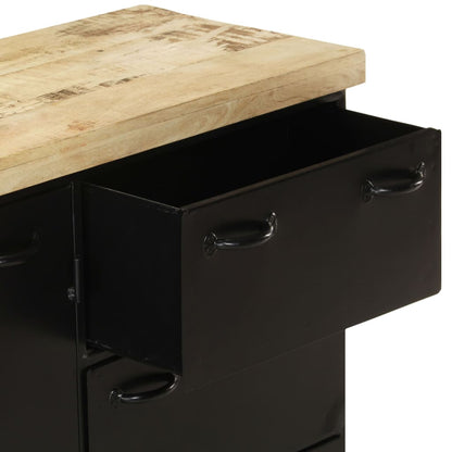 Credenza 140x38x76 cm in Legno di Mango Grezzo - homemem39