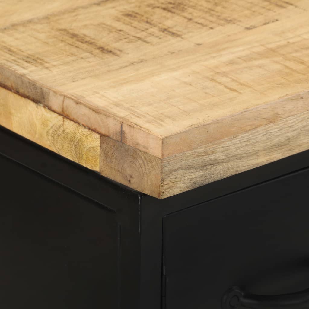 Credenza 47x35x76 cm in Legno di Mango Grezzo - homemem39
