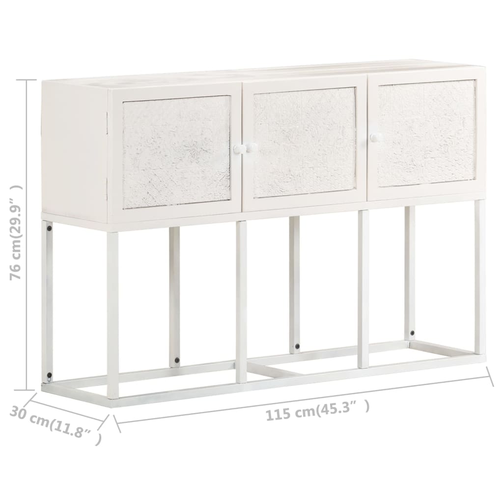 Credenza 115x30x76 cm in Legno Massello di Mango | homemem39