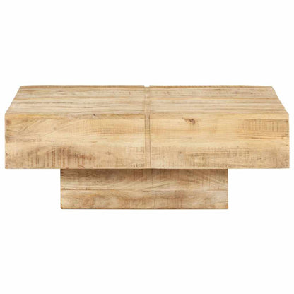 Tavolino da Salotto 80x80x28 cm in Legno Massello di Mango | homemem39