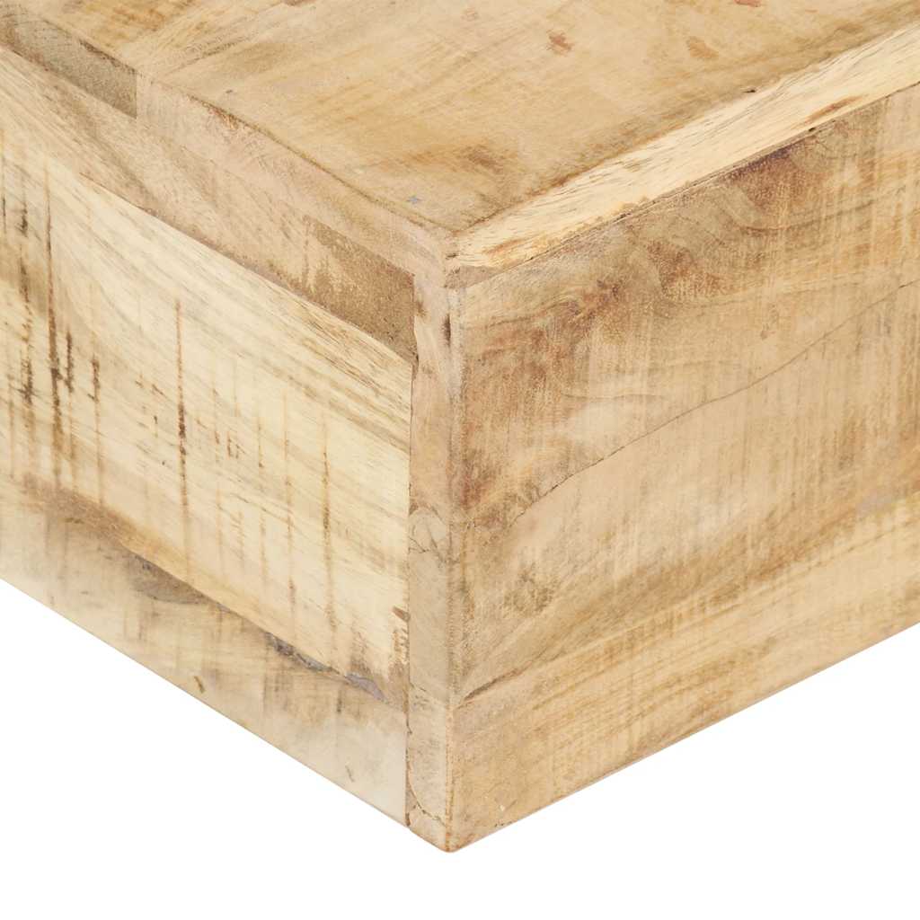 Tavolino da Salotto 80x80x28 cm in Legno Massello di Mango | homemem39