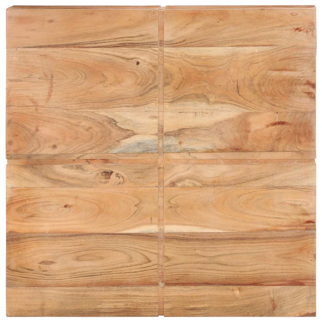 Tavolino da Salotto 80x80x28 cm in Legno Massello di Acacia