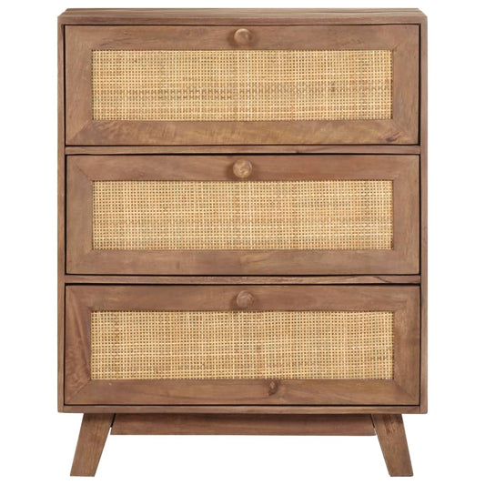 Credenza 61x35x76 cm in Legno Massello di Mango