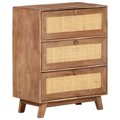 Credenza 61x35x76 cm in Legno Massello di Mango