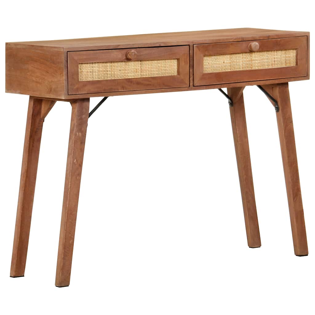 Tavolo Consolle 100x35x76 cm in Legno Massello di Mango