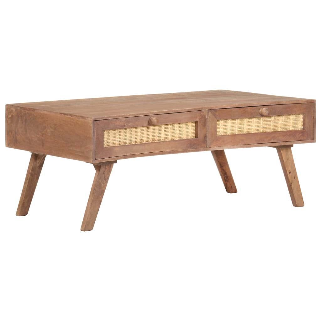 Tavolino da Salotto 100x60x40cm in Legno Massello di Mango | homemem39