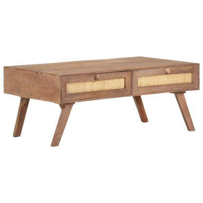 Tavolino da Salotto 100x60x40cm in Legno Massello di Mango