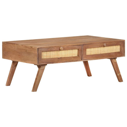 Tavolino da Salotto 100x60x40cm in Legno Massello di Mango
