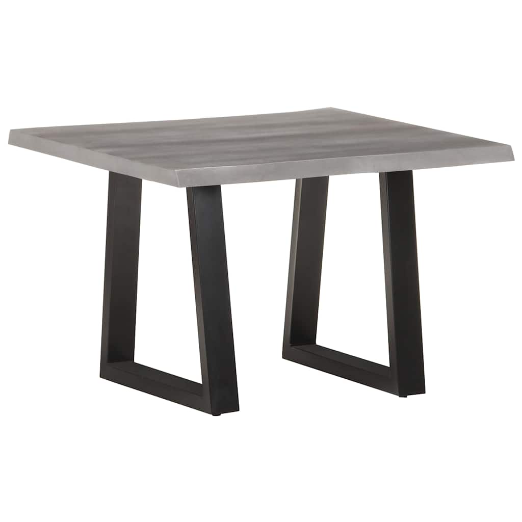 Tavolino da Salotto con Bordi Vivi 60x60x40 cm Massello Acacia