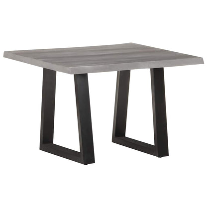 Tavolino da Salotto con Bordi Vivi 60x60x40 cm Massello Acacia