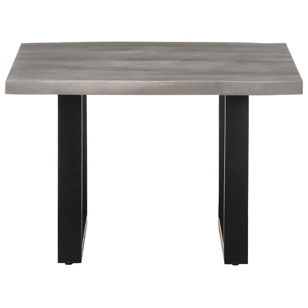 Tavolino da Salotto con Bordi Vivi 60x60x40 cm Massello Acacia