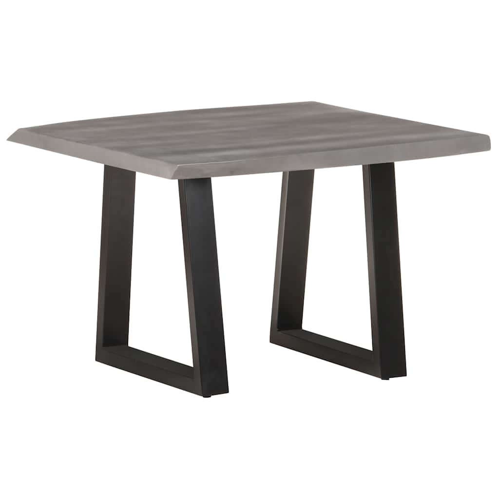 Tavolino da Salotto con Bordi Vivi 60x60x40 cm Massello Acacia
