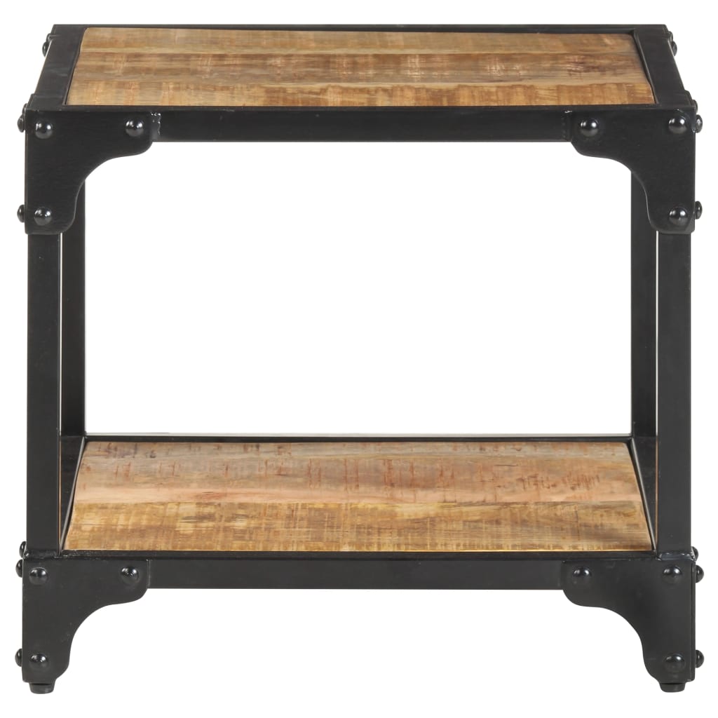 Tavolino da Salotto 40x40x36 cm Legno Massello di Mango Grezzo | homemem39