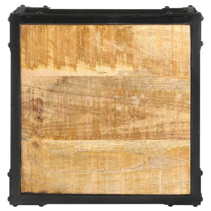 Tavolino da Salotto 40x40x36 cm Legno Massello di Mango Grezzo