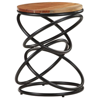 Tavolino da Salotto 40x40x52 cm in Legno Massello di Acacia